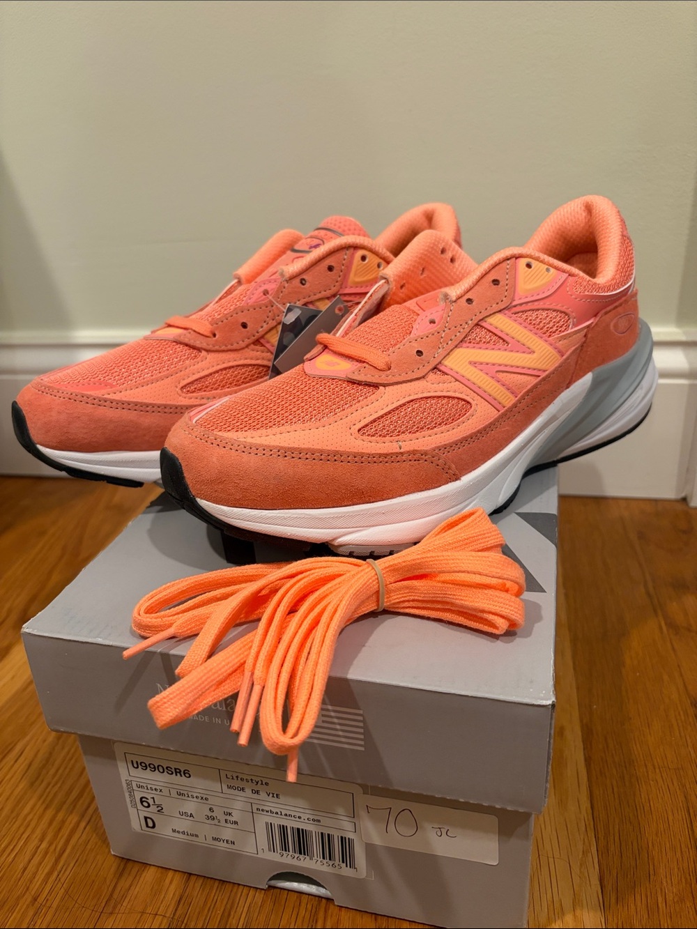 New Balance Coral Orange Women's Sneakers